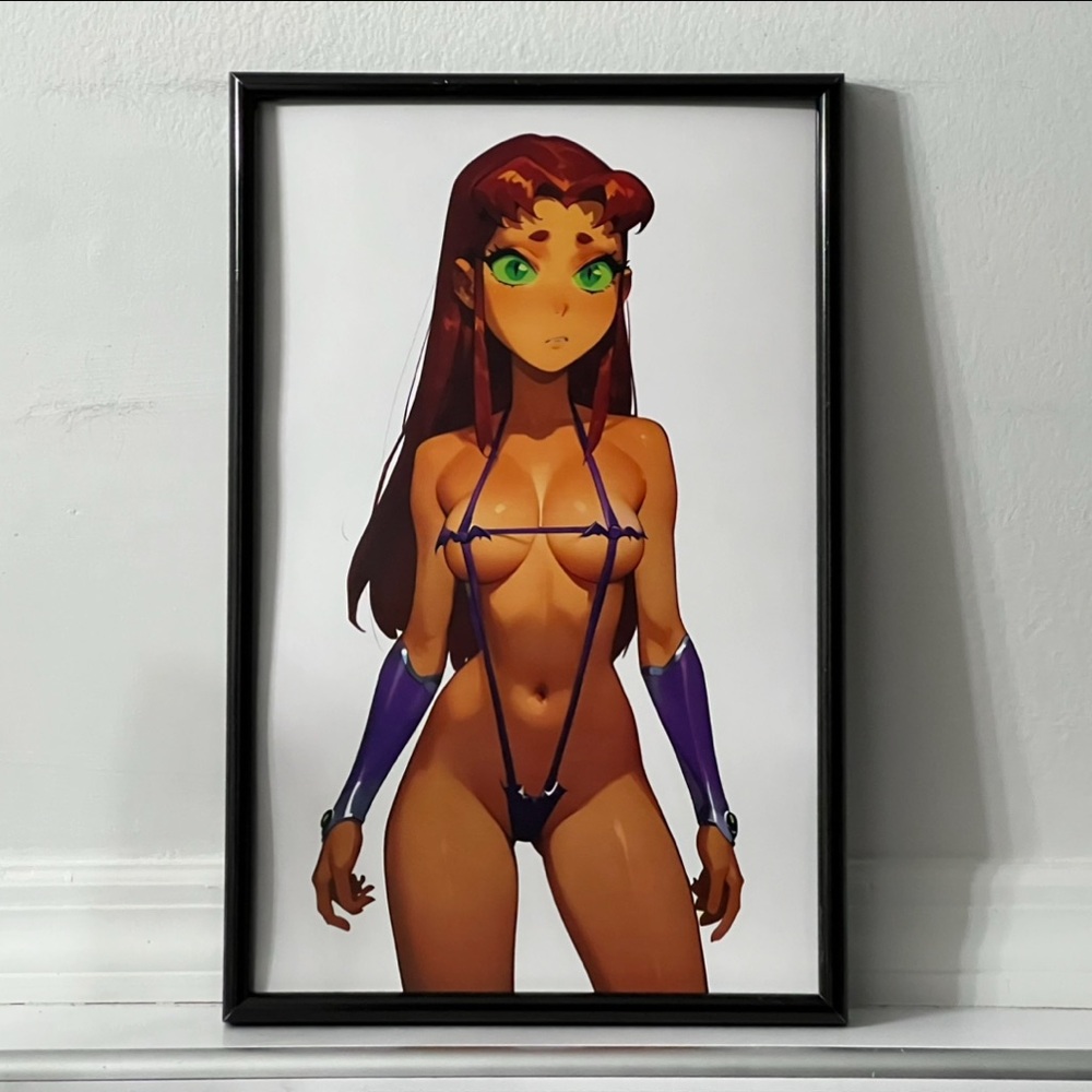 Teen Titans Starfire pinup girl art Poster